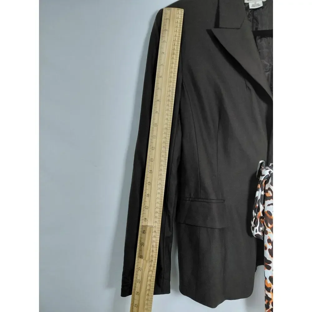 Michael Kors Wool Blend Brown Blazer Stretch Jacket Women Size 12
